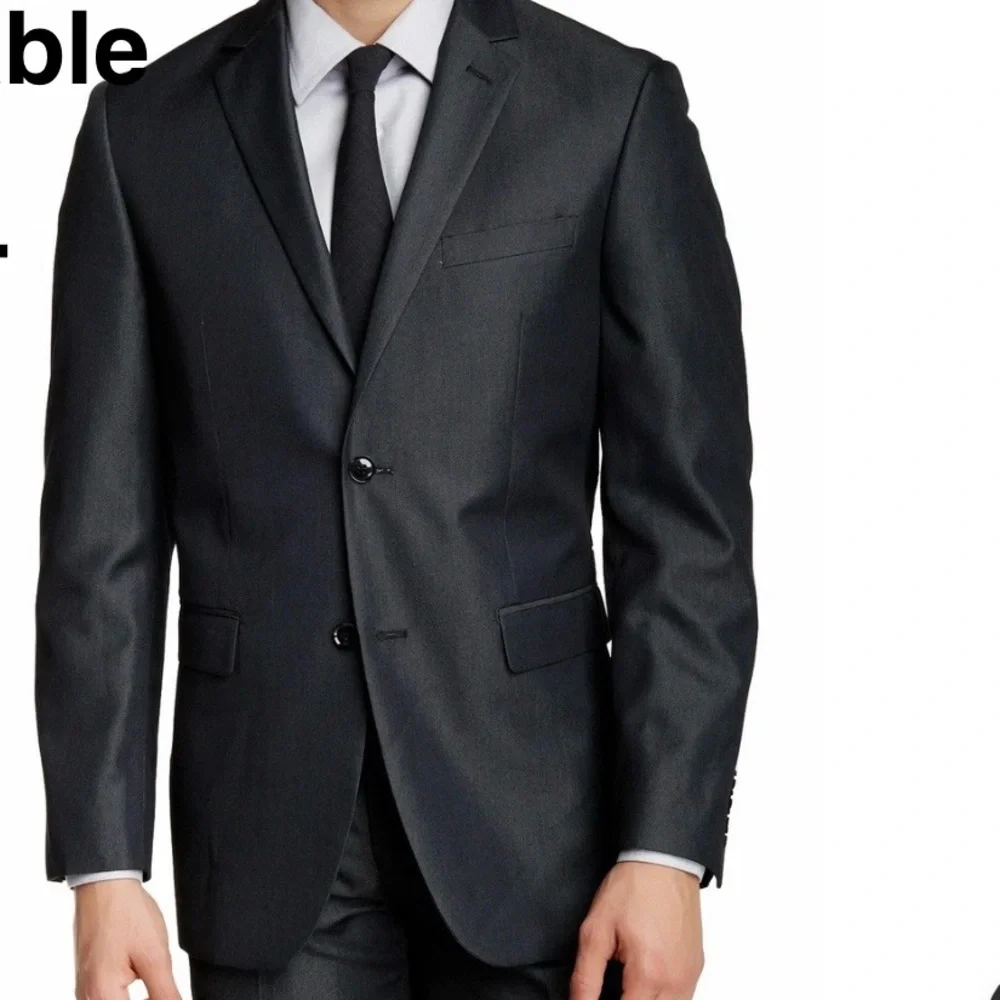 Perry Ellis Dark Charcoal Two-Button Suit Jacket